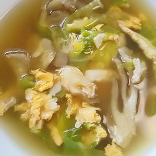キャベツと舞茸の卵スープ(^^)
